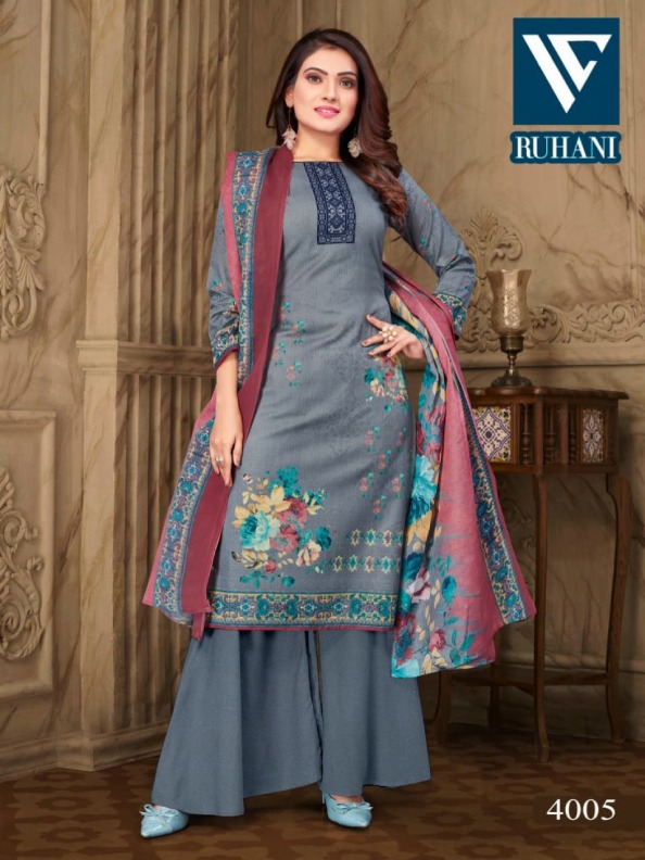 Vandana Ruhani Vol 4 Cotton Designer Dress Material Textilecatalog